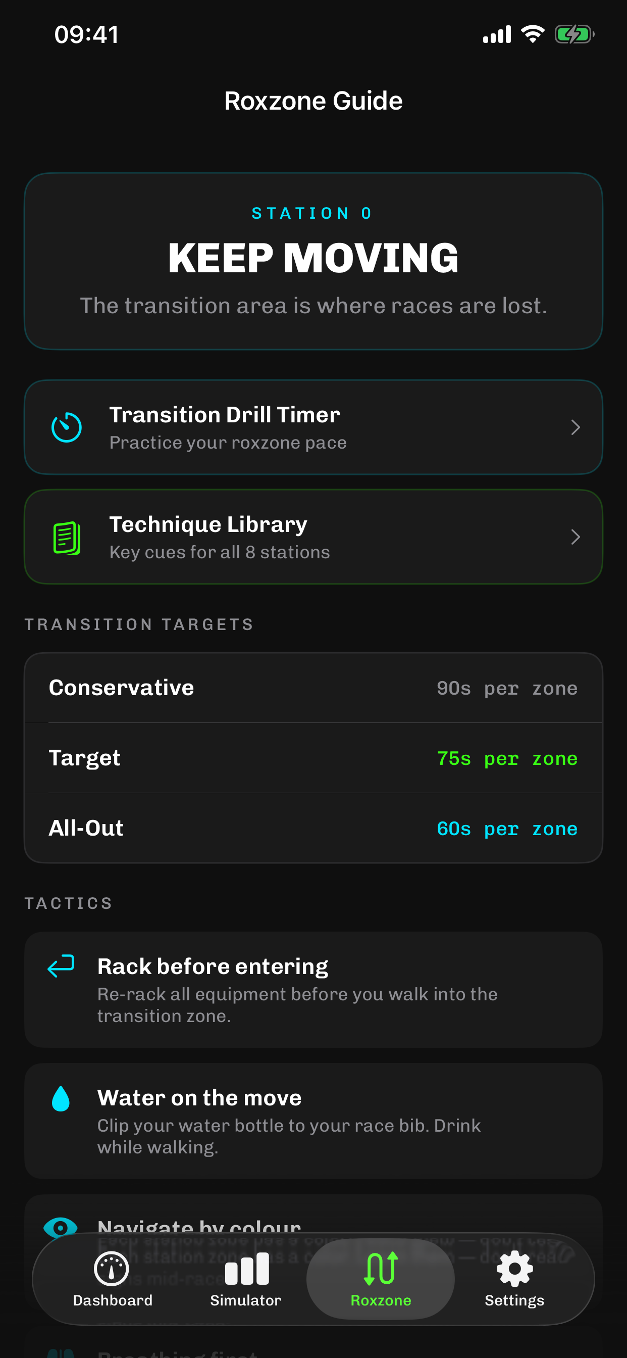 ROX-strat Roxzone Guide with transition targets and station tactics